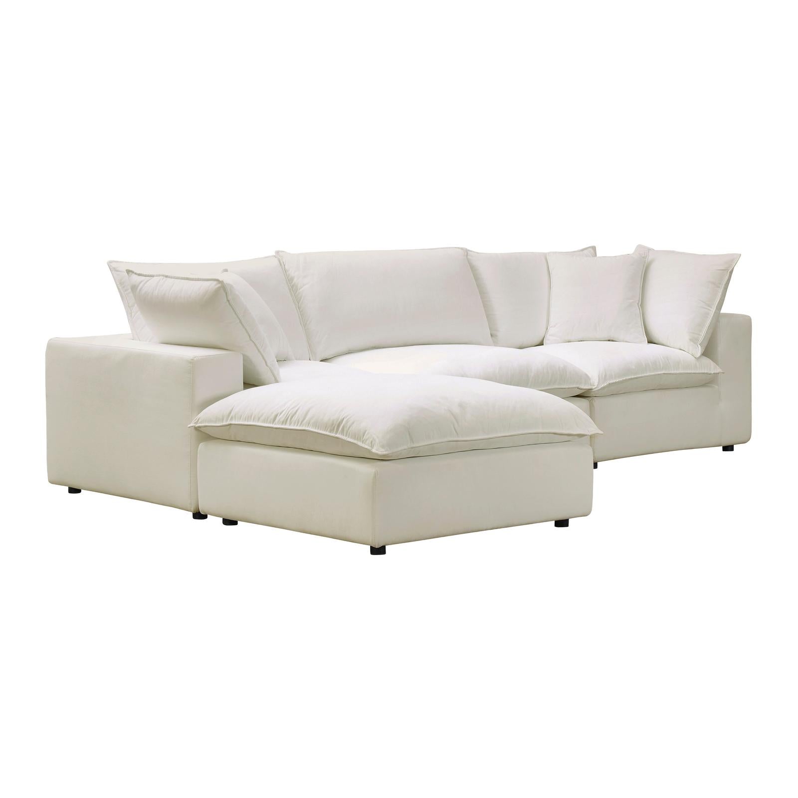 TOV Furniture Cali 4-Piece Performance Fabric Modular Sectional