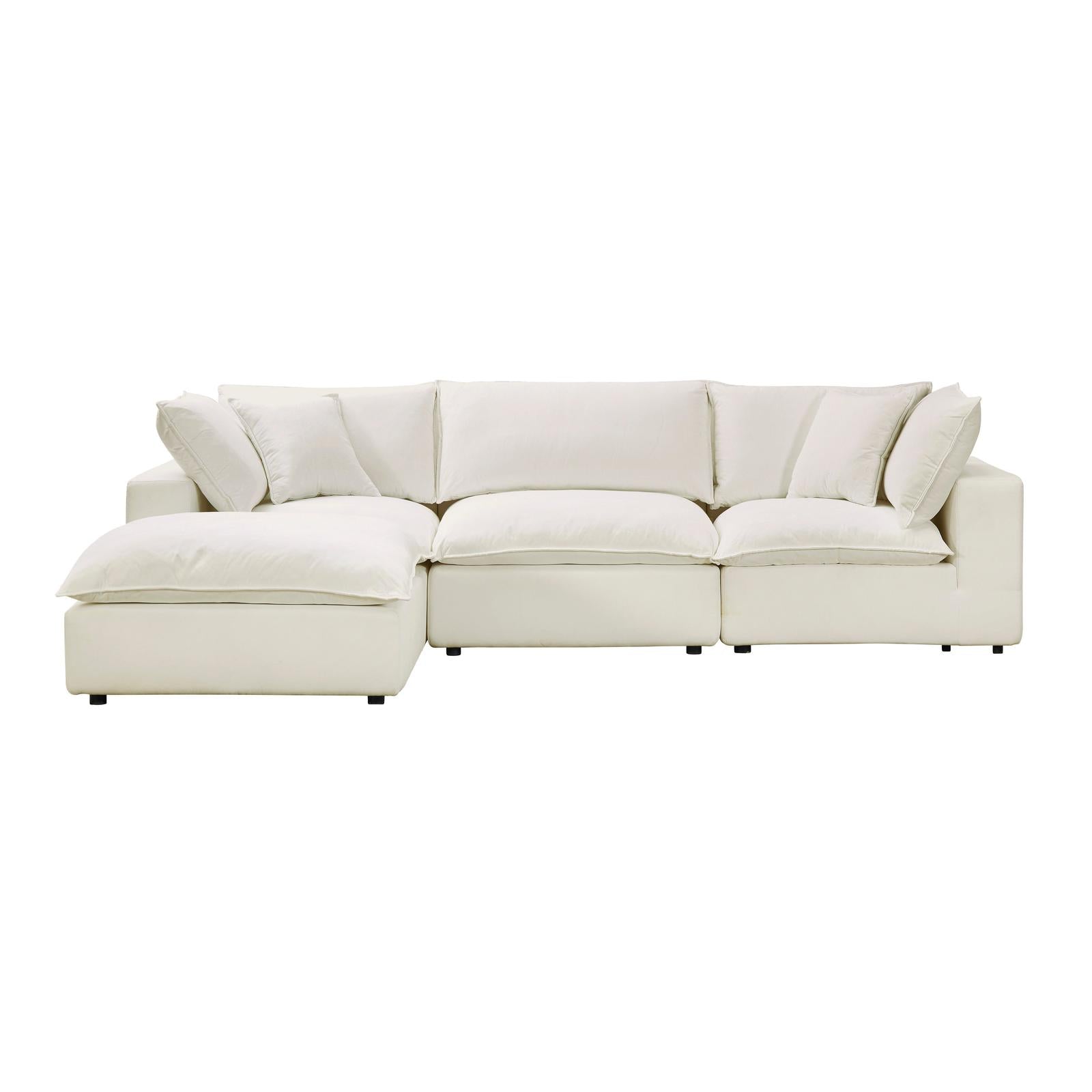 TOV Furniture Cali 4-Piece Performance Fabric Modular Sectional