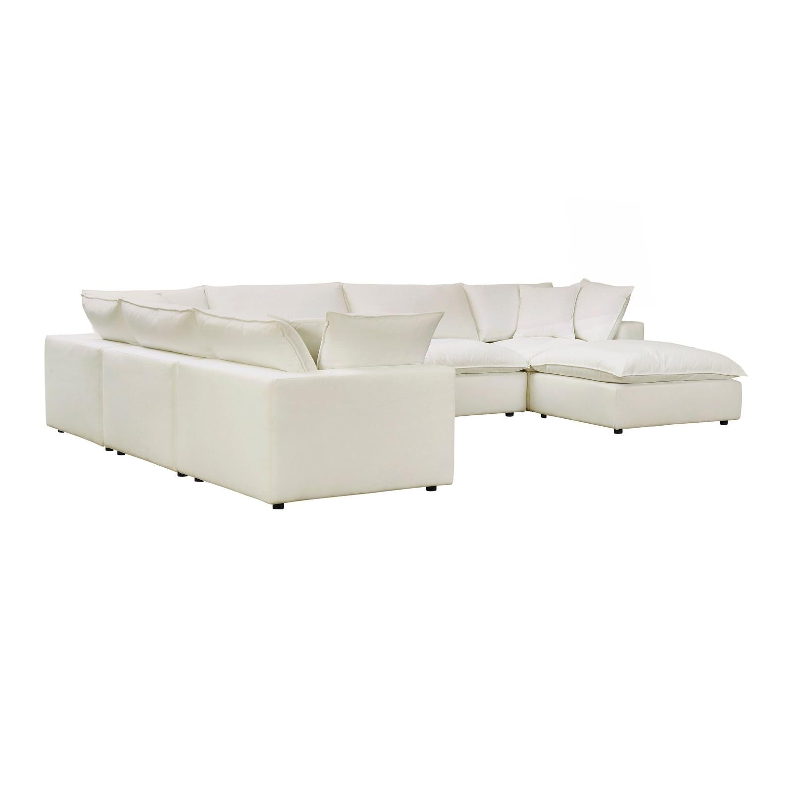 TOV Furniture Cali 7-Piece Performance Fabric Modular Large Chaise Sectional