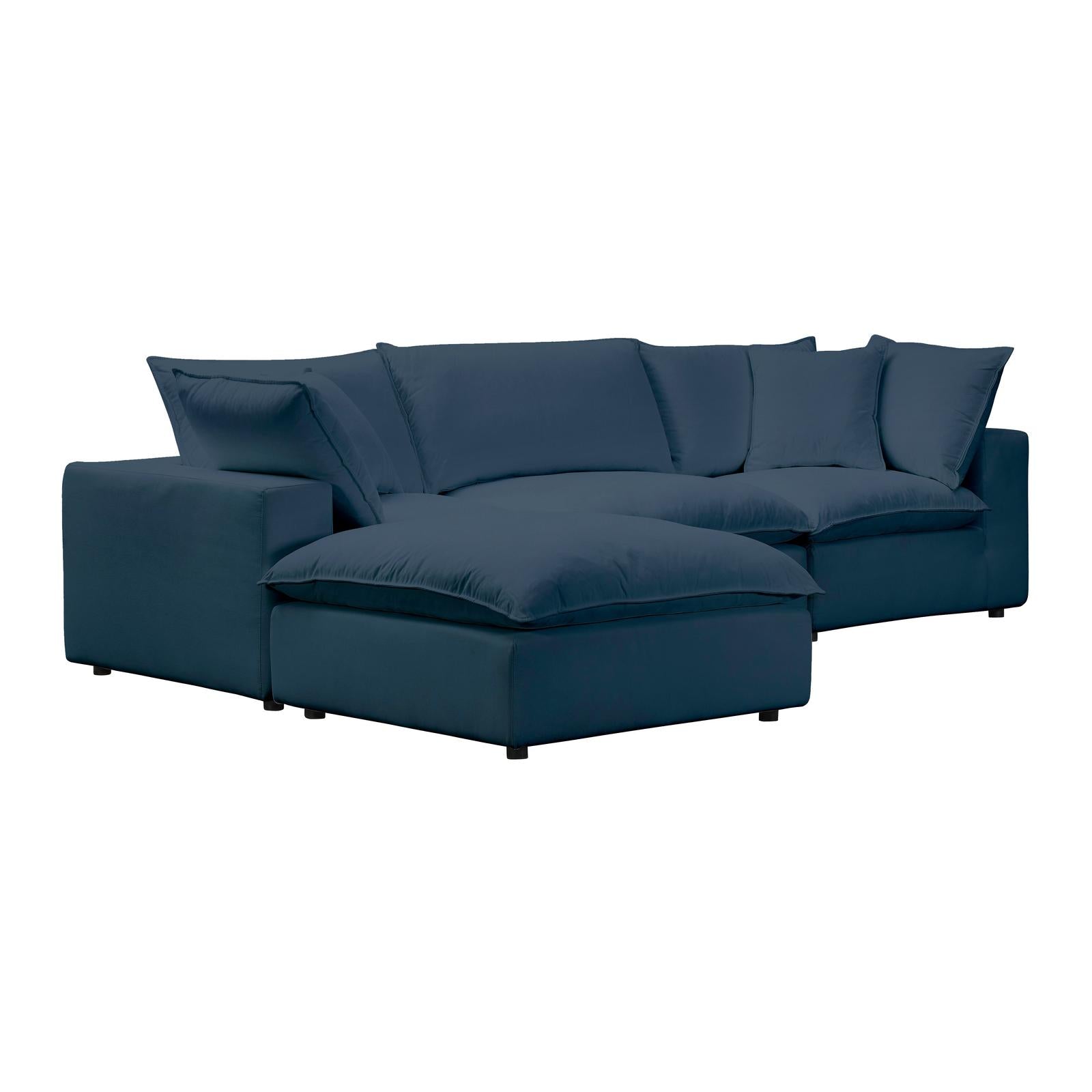 TOV Furniture Cali 4-Piece Performance Fabric Modular Sectional