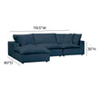 TOV Furniture Cali 4-Piece Performance Fabric Modular Sectional