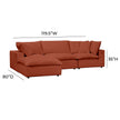 TOV Furniture Cali 4-Piece Performance Fabric Modular Sectional