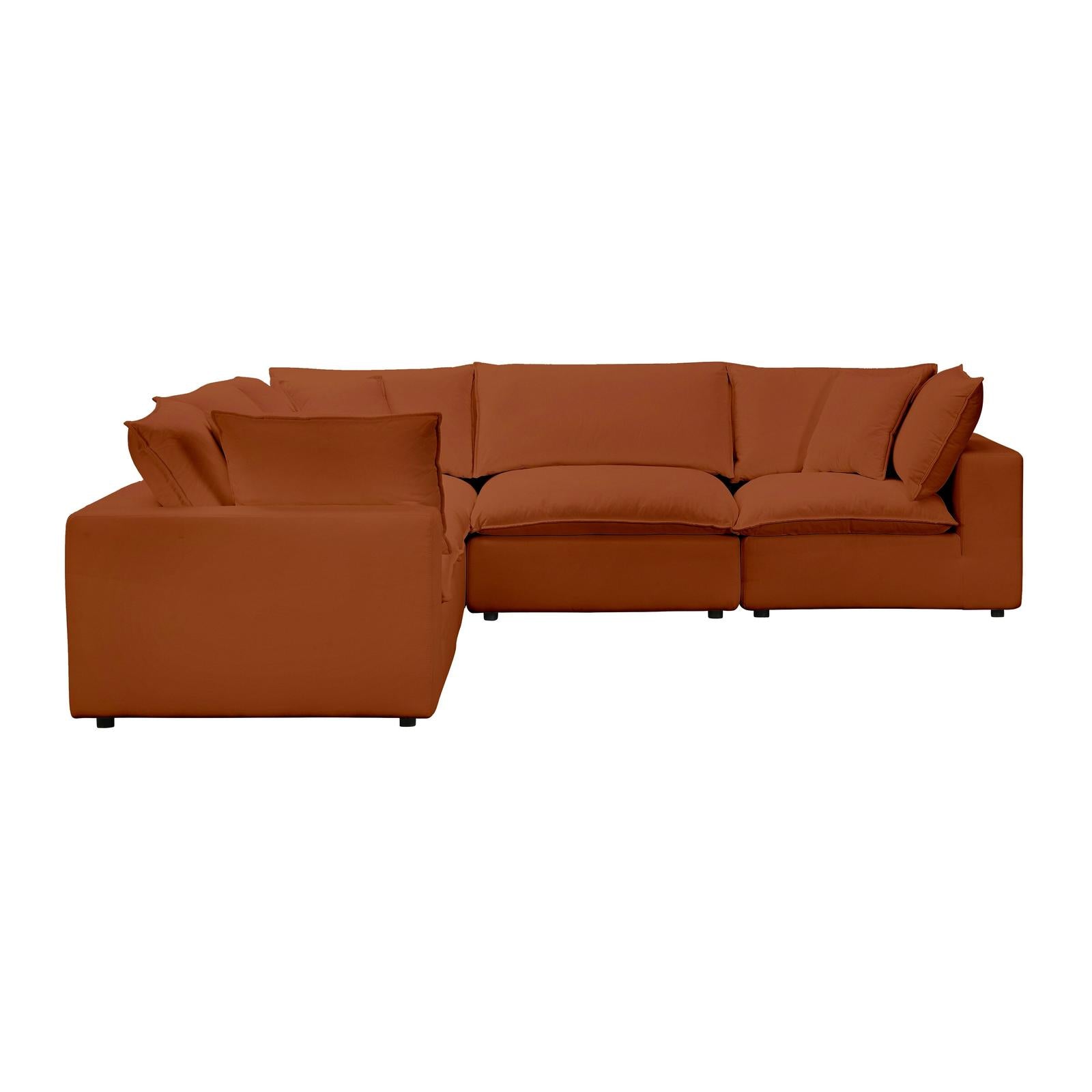 TOV Furniture Cali 5-Piece Performance Fabric Modular L-Sectional