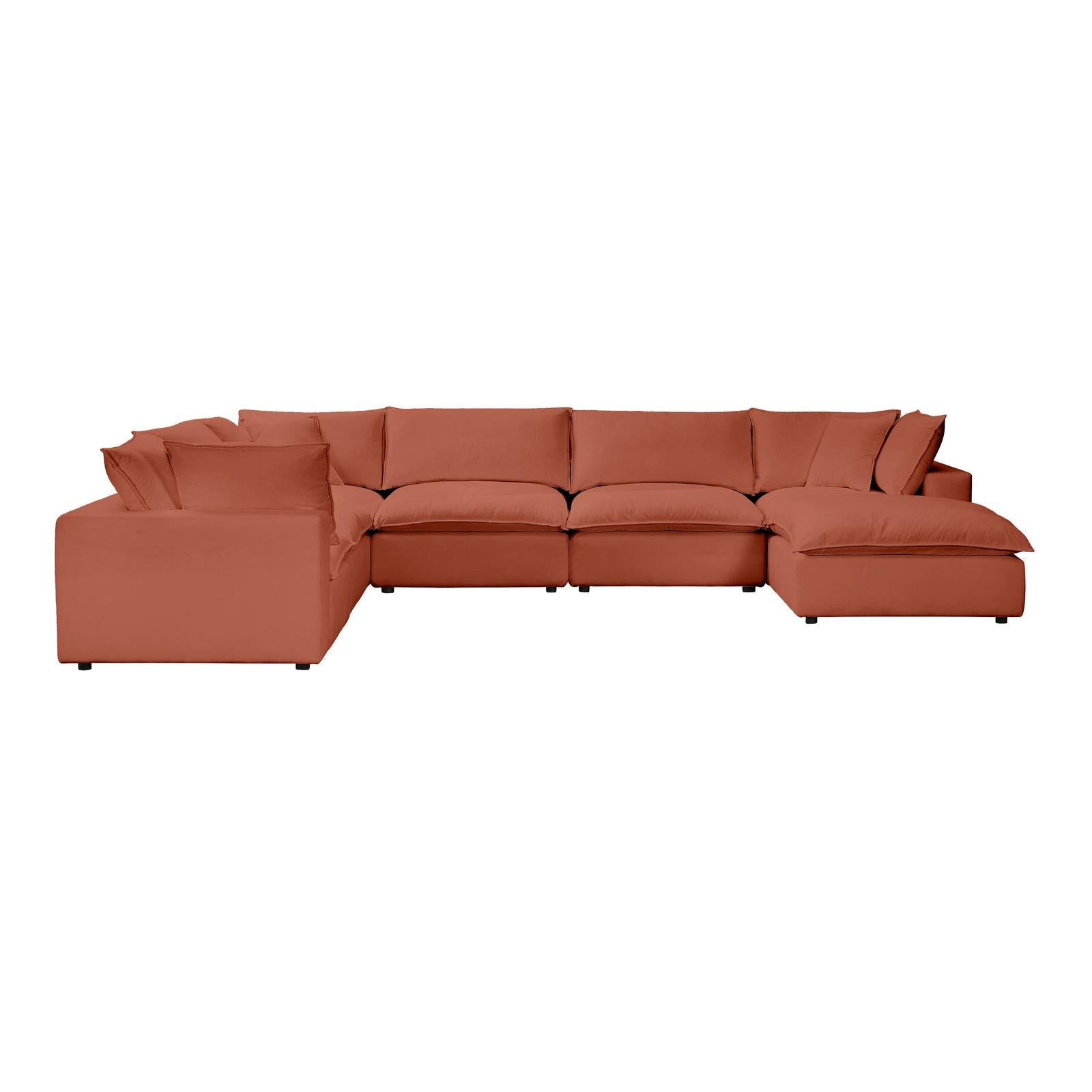 TOV Furniture Cali 7-Piece Performance Fabric Modular Large Chaise Sectional