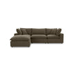 TOV Furniture Cali 4-Piece Chocolate Brown Performance Velvet Sectional