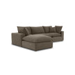 TOV Furniture Cali 4-Piece Chocolate Brown Performance Velvet Sectional