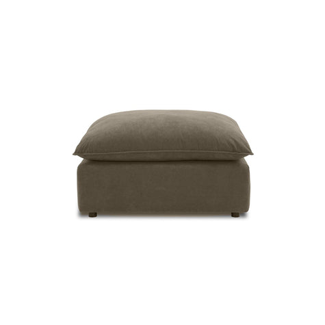 TOV Furniture Cali Chocolate Brown Performance Velvet Ottoman