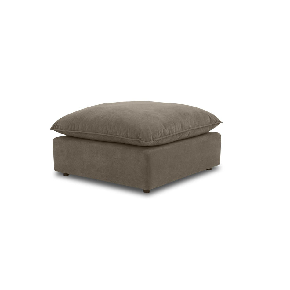 TOV Furniture Cali Chocolate Brown Performance Velvet Ottoman