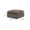 TOV Furniture Cali Chocolate Brown Performance Velvet Ottoman