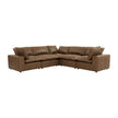 TOV Furniture Cali 5-Piece Brown Leather Modular L-Sectional