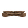 TOV Furniture Cali 5-Piece Brown Leather Modular L-Sectional