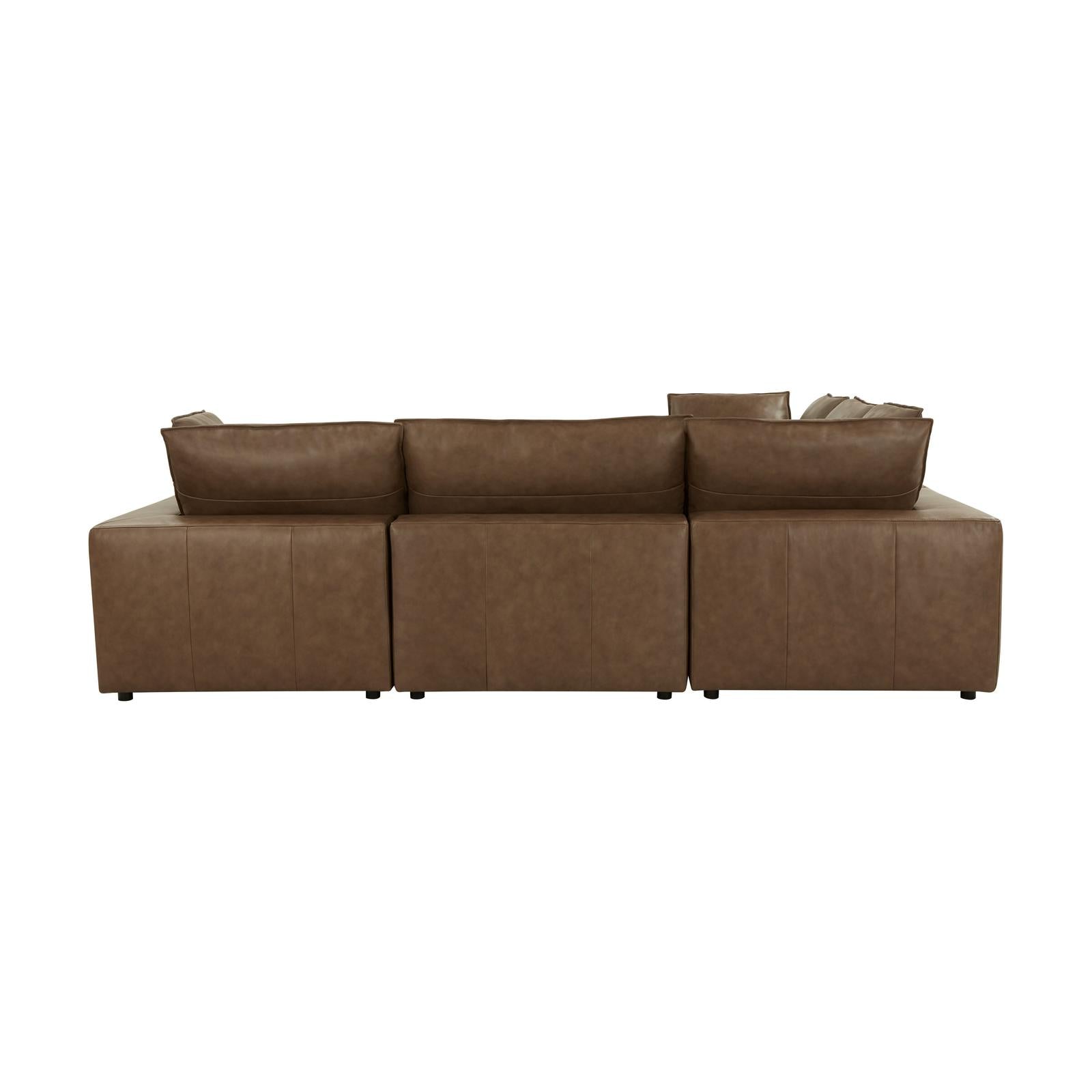 TOV Furniture Cali 5-Piece Brown Leather Modular L-Sectional