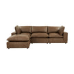 TOV Furniture Cali 4-Piece Brown Leather Modular Sectional