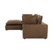 TOV Furniture Cali 4-Piece Brown Leather Modular Sectional