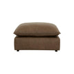 TOV Furniture Cali Brown Leather Ottoman