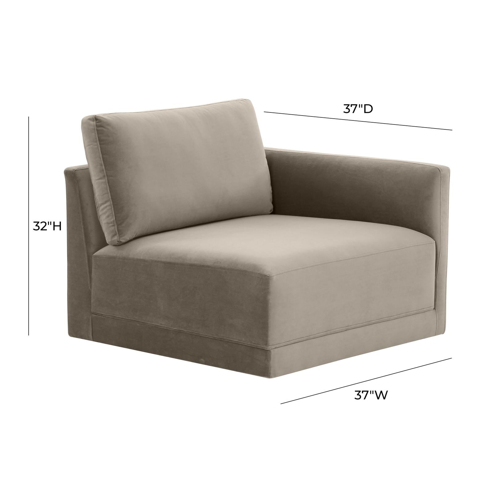 TOV Furniture Willow Performance Velvet Modular Components