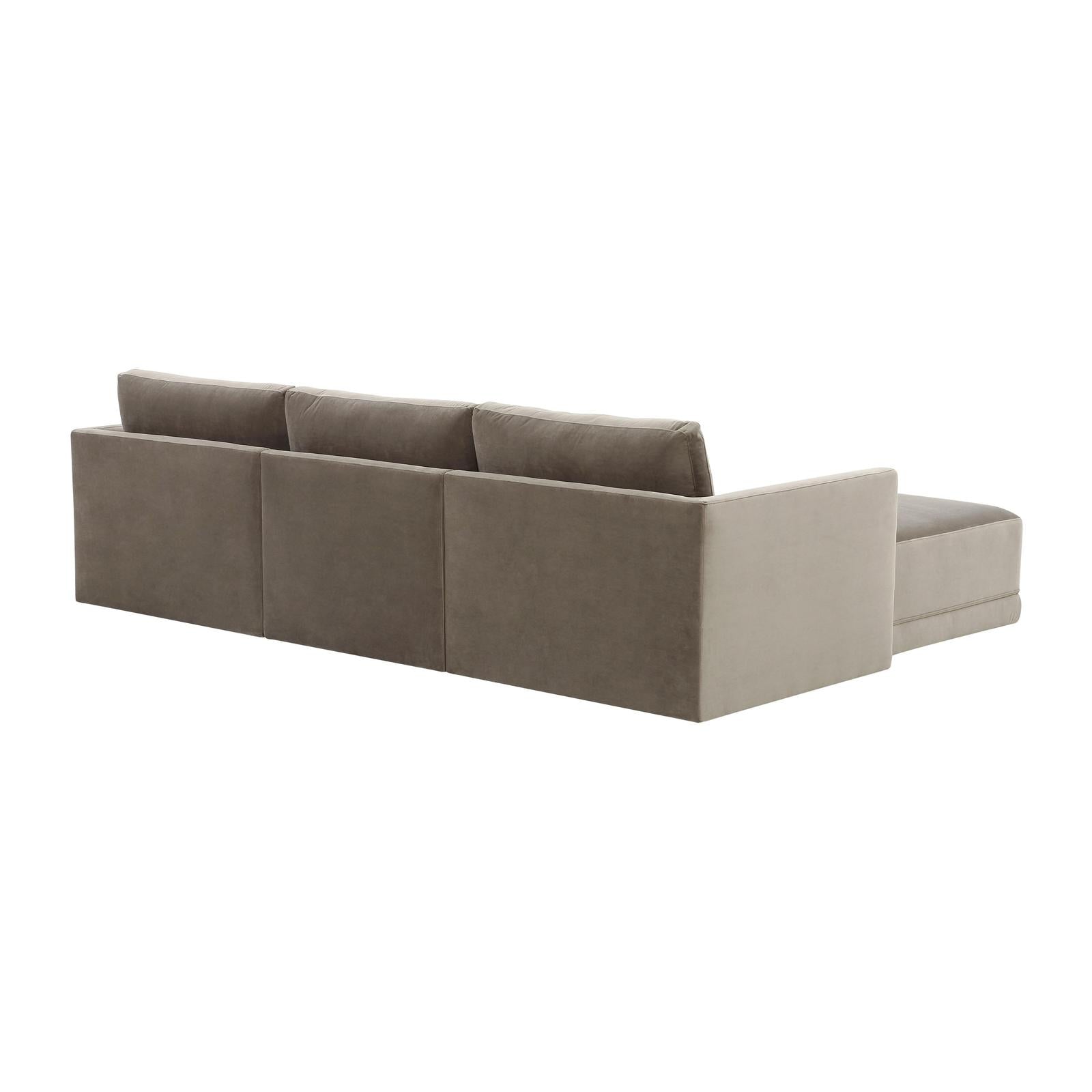 TOV Furniture Willow 4-Piece Performance Velvet Modular Sectional