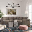 TOV Furniture Willow 5-Piece Performance Velvet Modular L Sectional