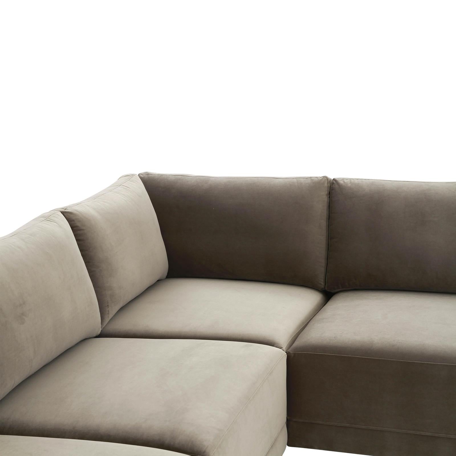 TOV Furniture Willow 5-Piece Performance Velvet Modular L Sectional