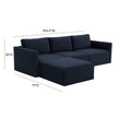 TOV Furniture Willow 4-Piece Performance Velvet Modular Sectional