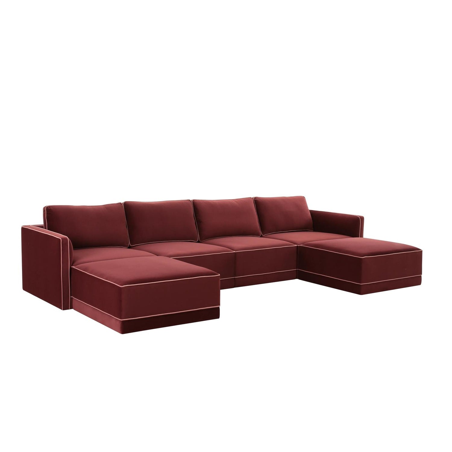TOV Furniture Willow 6-Piece Performance Velvet Modular U Sectional