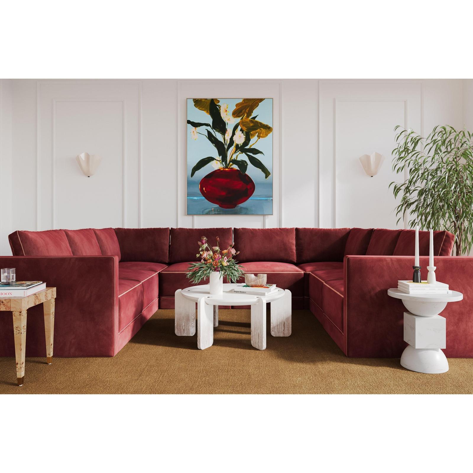 TOV Furniture Willow 8-Piece Performance Velvet Modular Large U Sectional