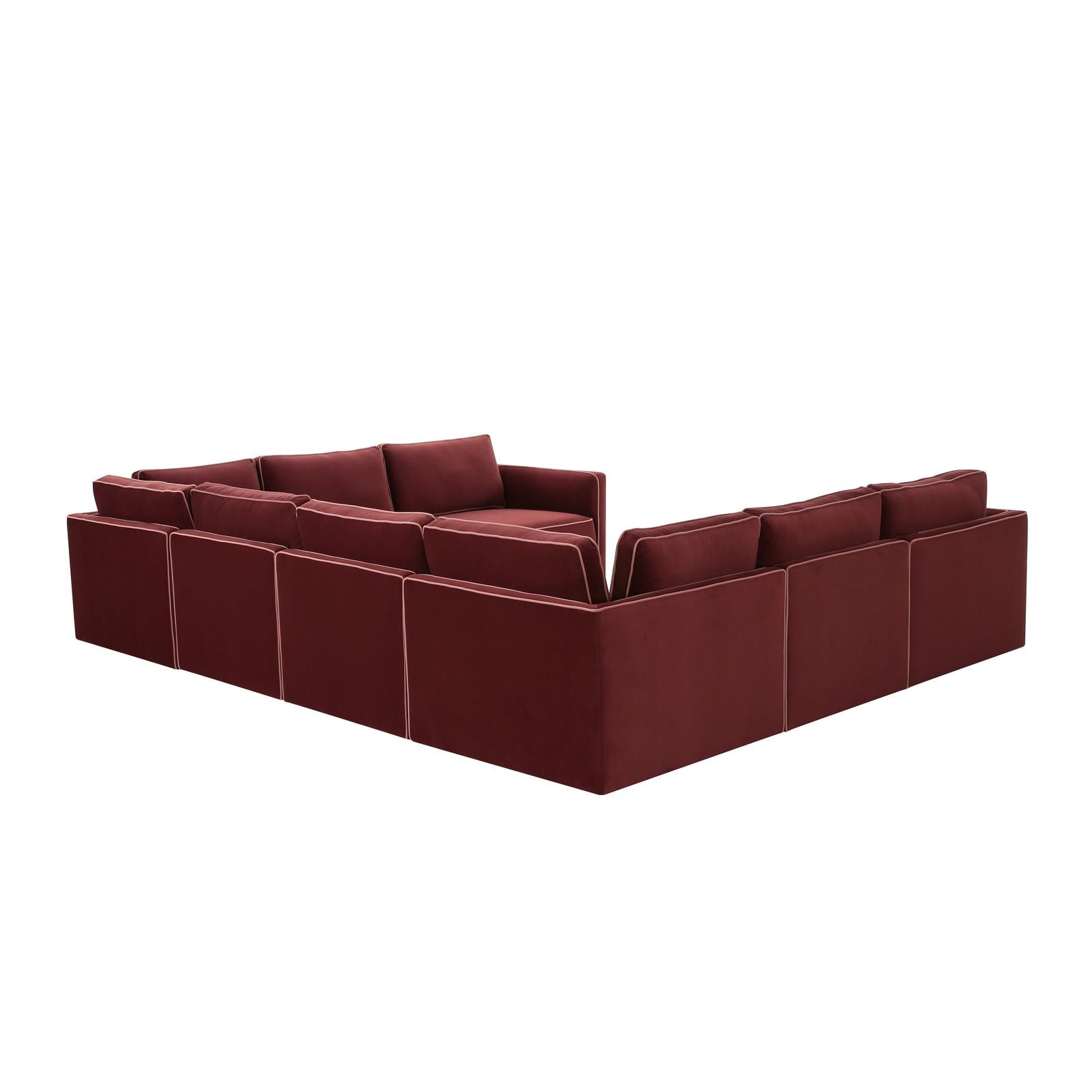 TOV Furniture Willow 8-Piece Performance Velvet Modular Large U Sectional