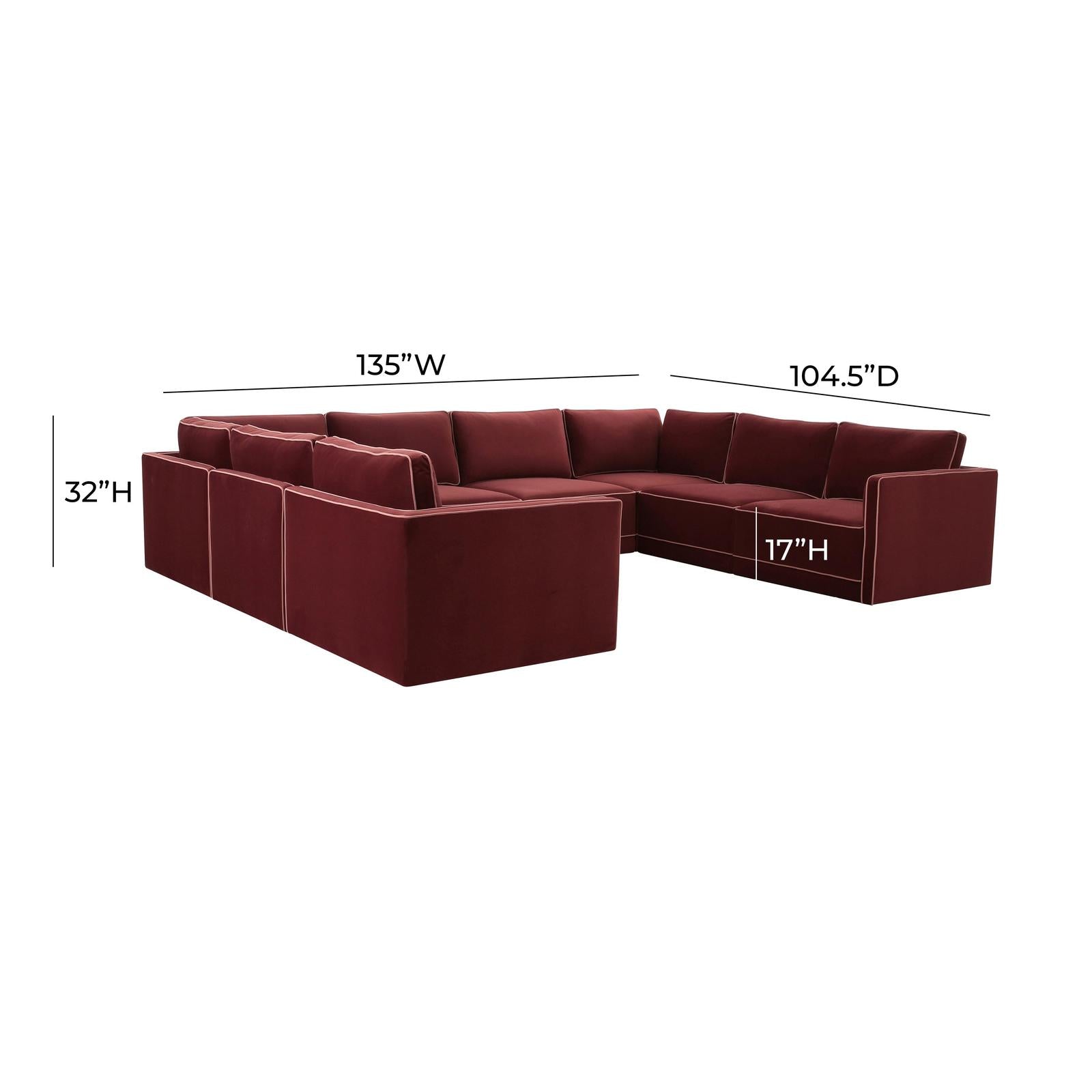 TOV Furniture Willow 8-Piece Performance Velvet Modular Large U Sectional