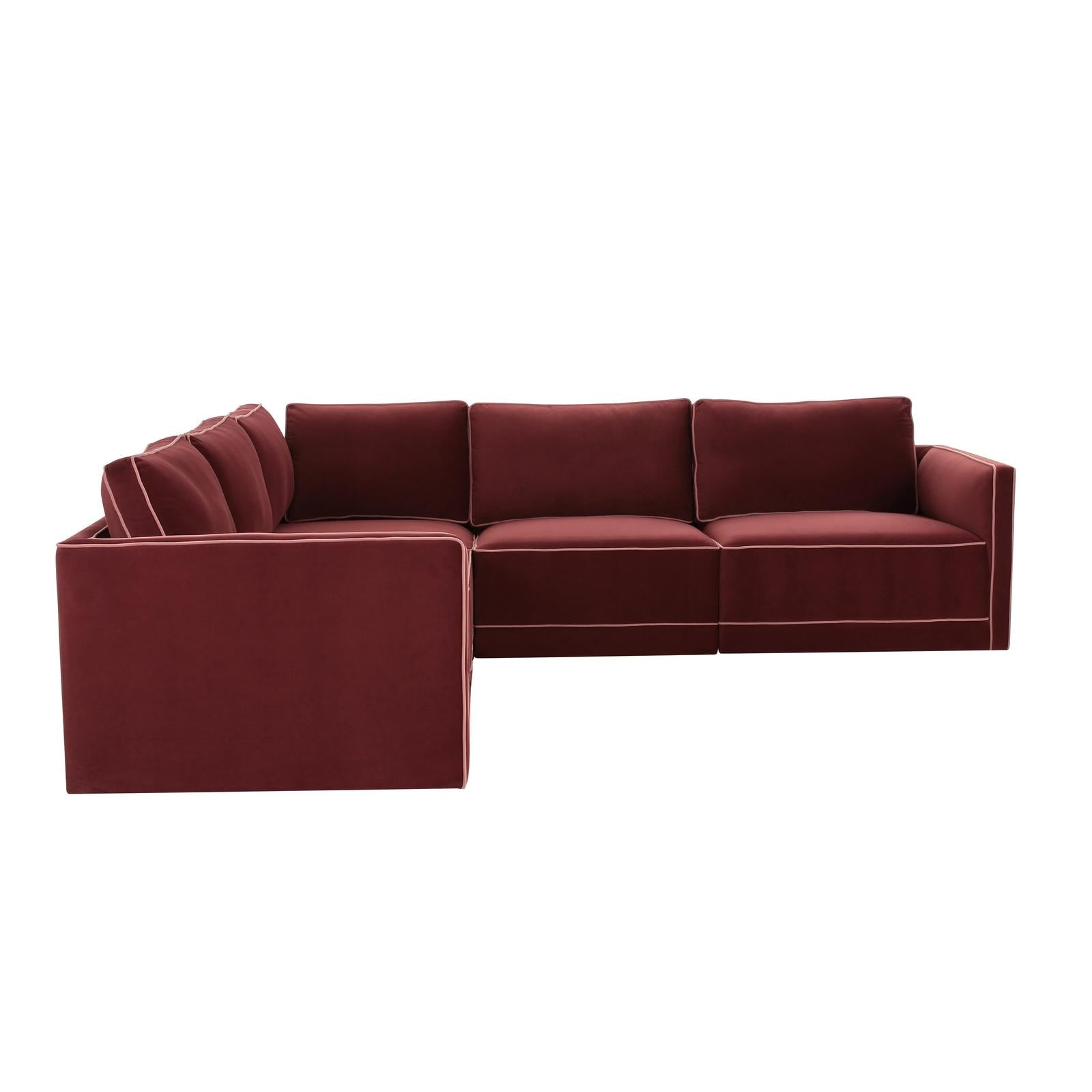 TOV Furniture Willow 5-Piece Performance Velvet Modular L Sectional