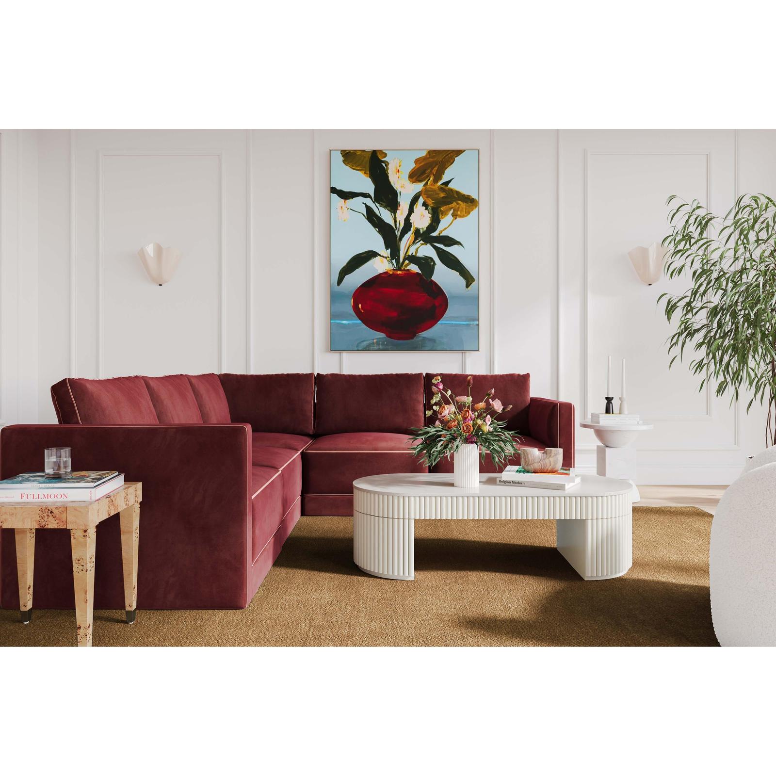 TOV Furniture Willow 5-Piece Performance Velvet Modular L Sectional