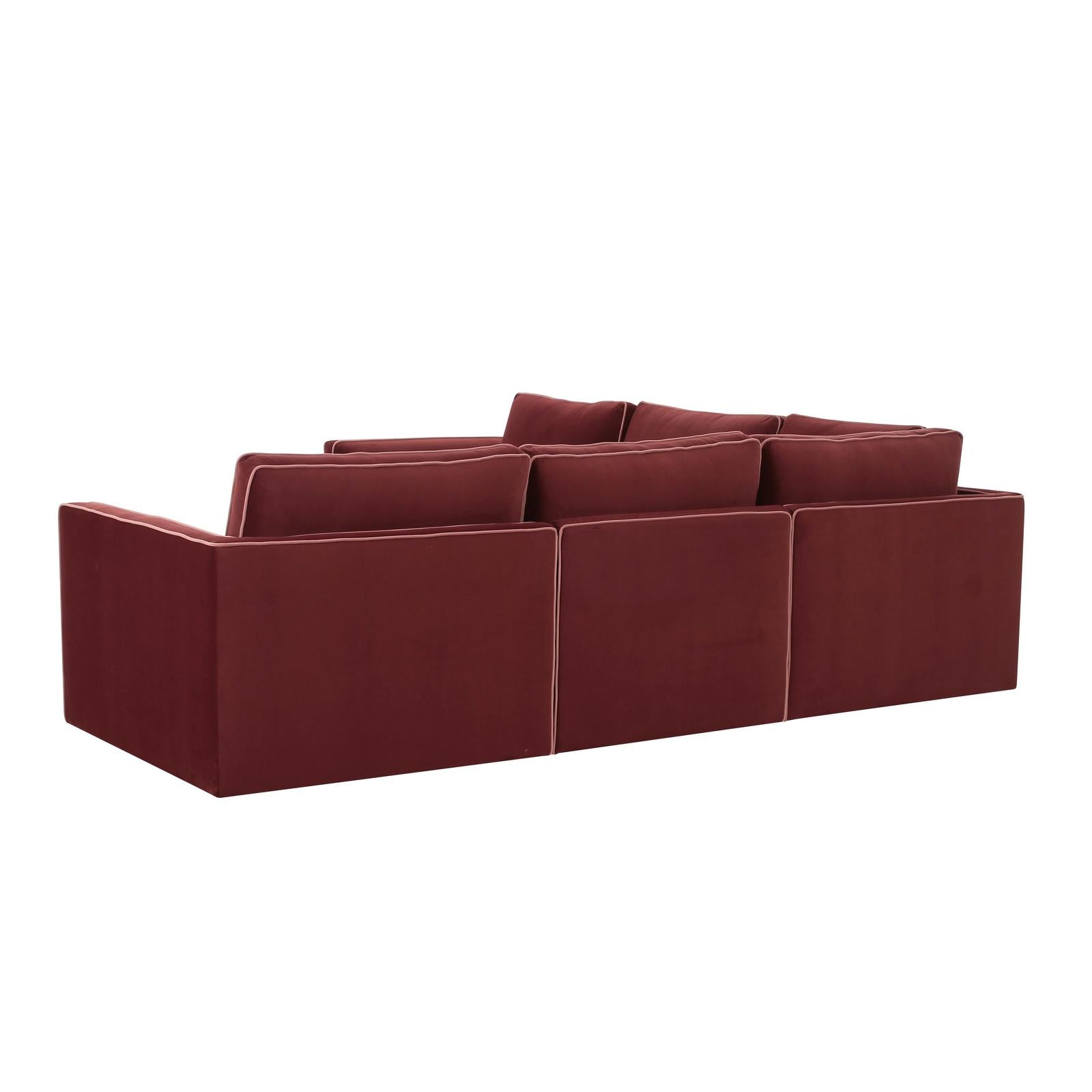 TOV Furniture Willow 5-Piece Performance Velvet Modular L Sectional