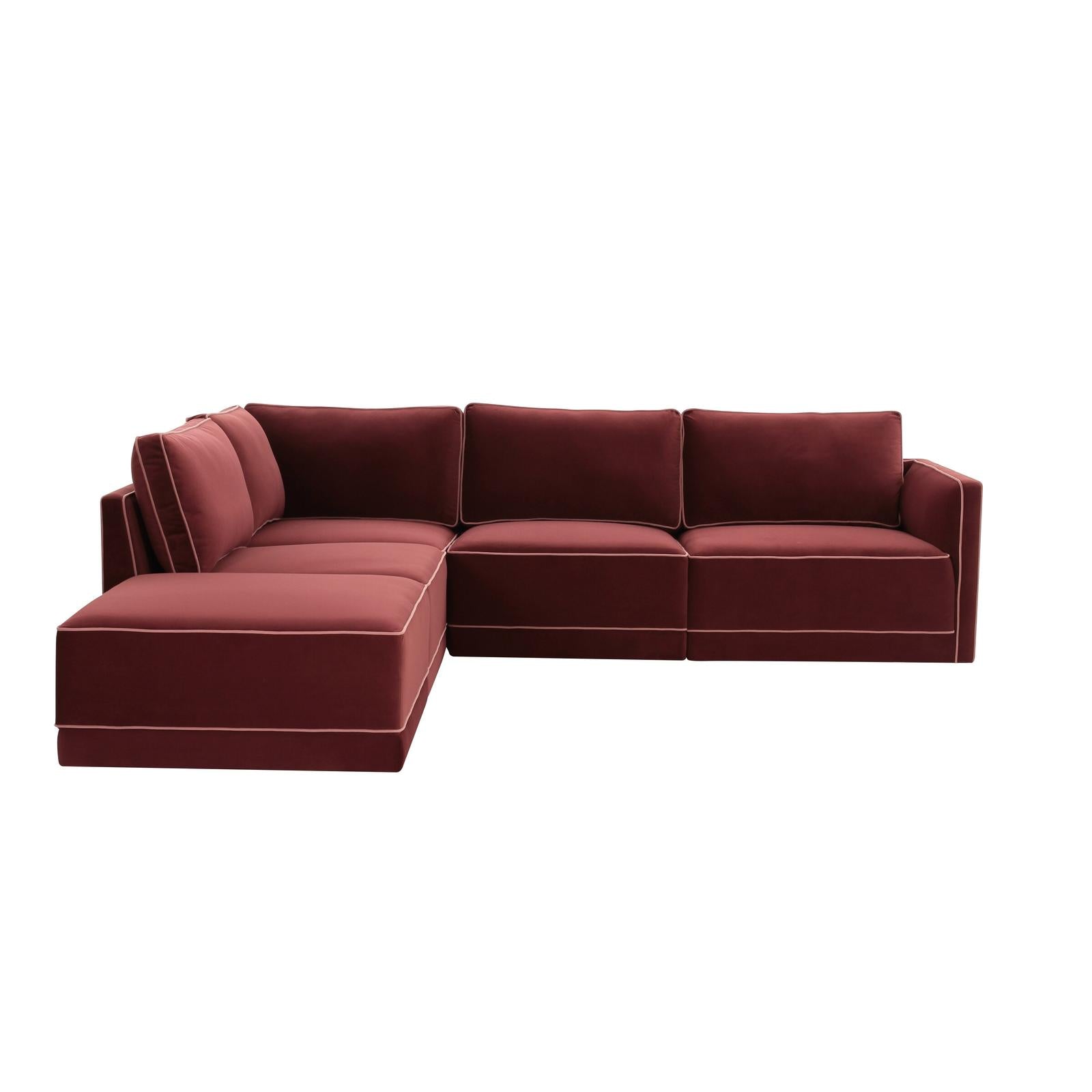 TOV Furniture Willow 5-Piece Performance Velvet Modular Sectional