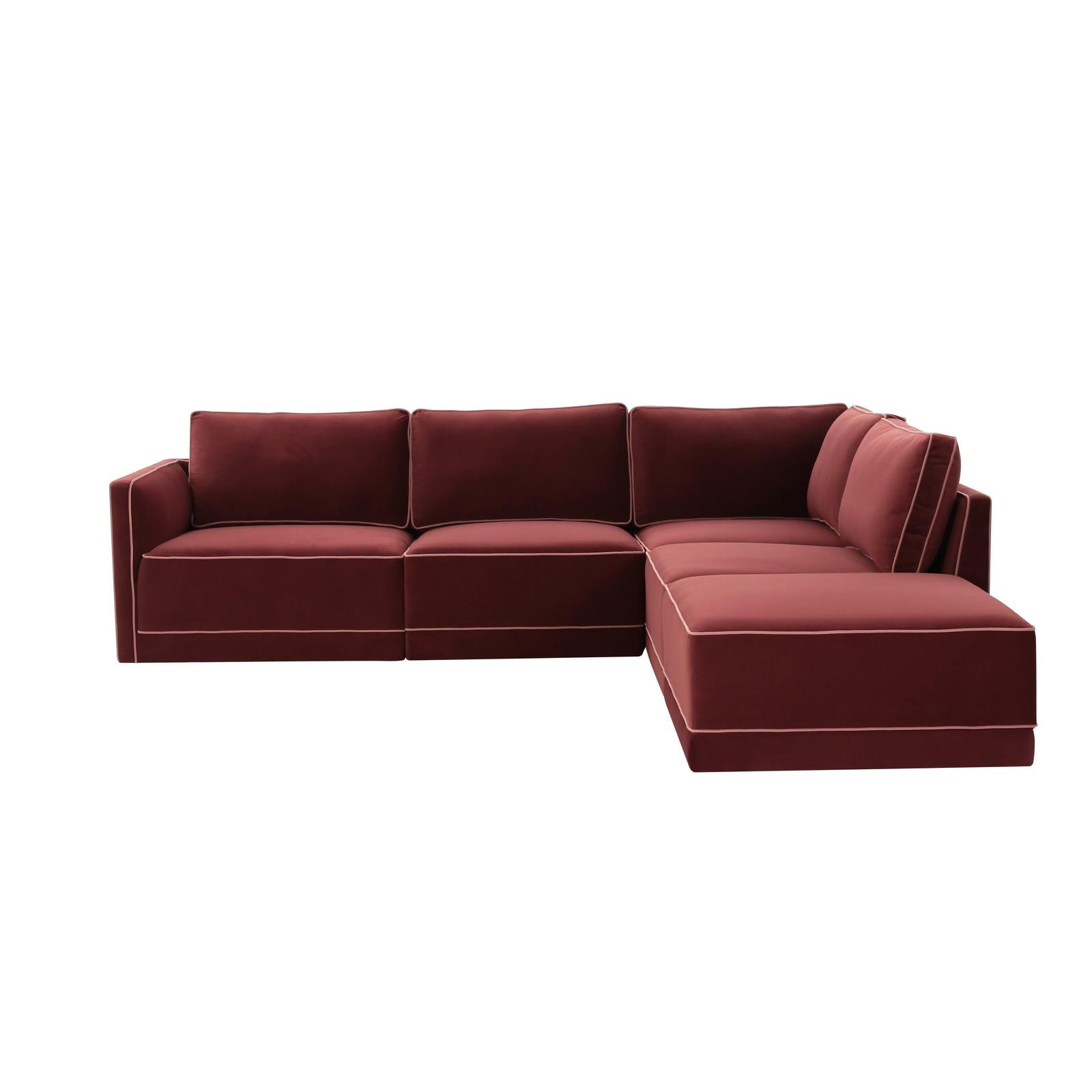 TOV Furniture Willow 5-Piece Performance Velvet Modular Sectional