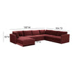 TOV Furniture Willow 7-Piece Performance Velvet Modular Large Chaise Sectional