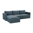 TOV Furniture Willow 4-Piece Performance Velvet Modular Sectional