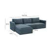 TOV Furniture Willow 4-Piece Performance Velvet Modular Sectional