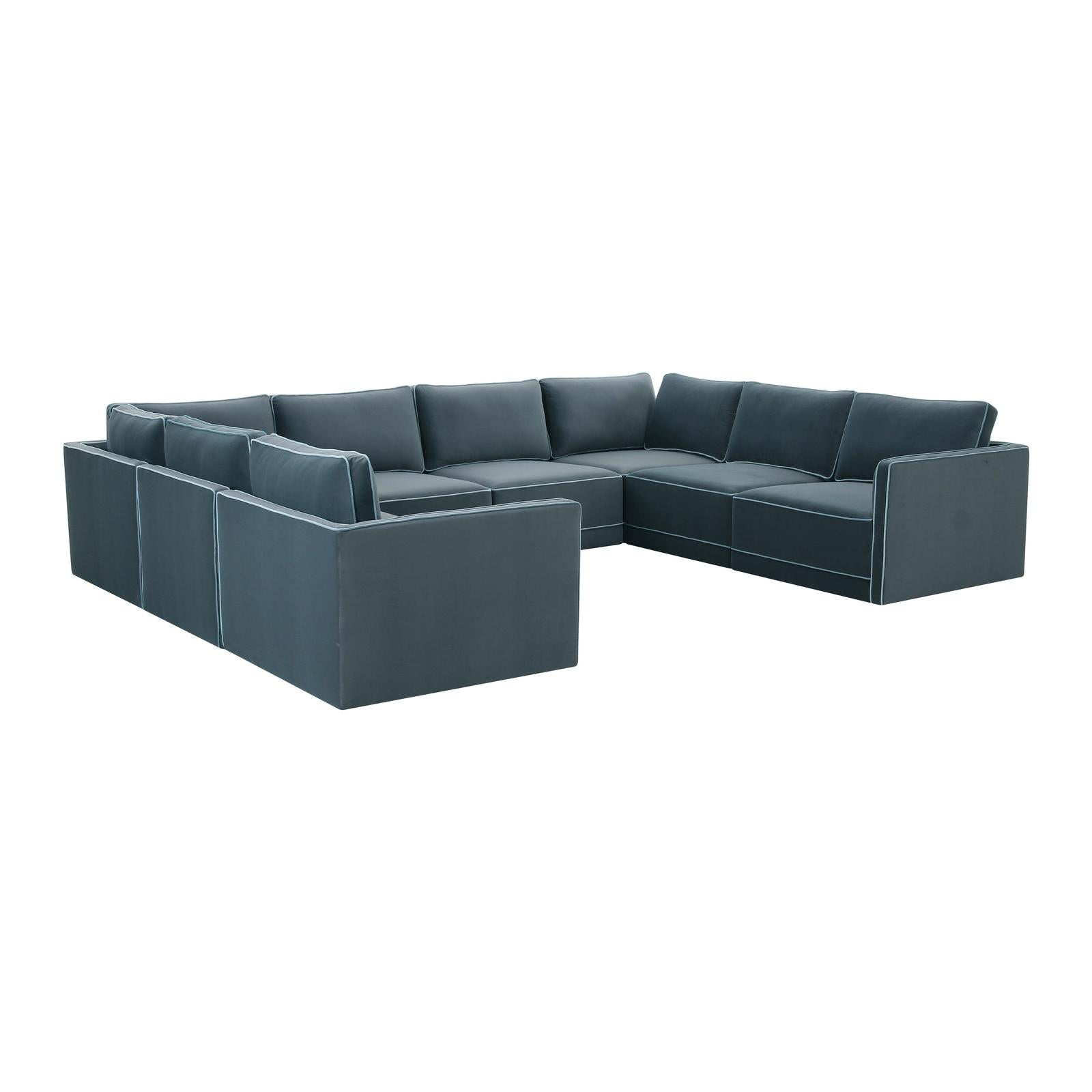 TOV Furniture Willow 8-Piece Performance Velvet Modular Large U Sectional