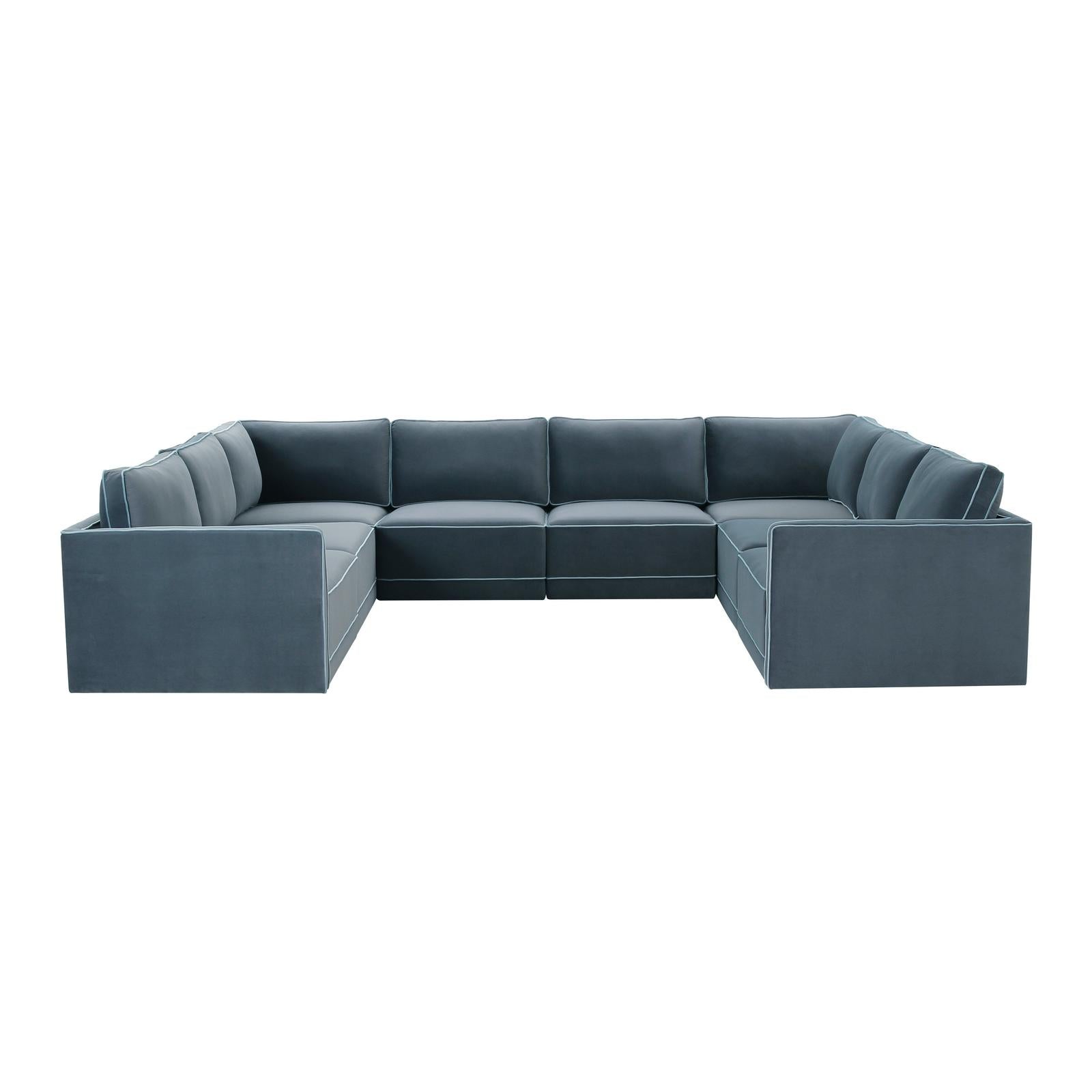 TOV Furniture Willow 8-Piece Performance Velvet Modular Large U Sectional