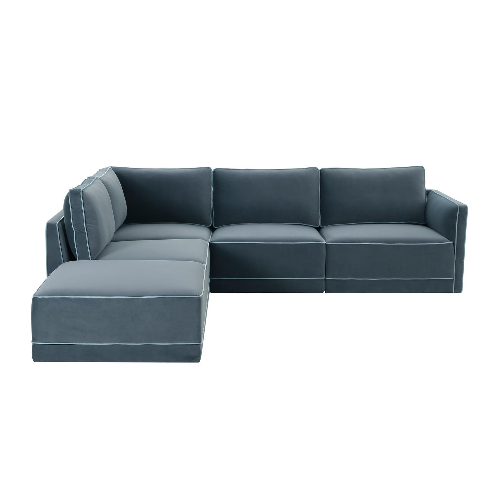 TOV Furniture Willow 5-Piece Performance Velvet Modular Sectional