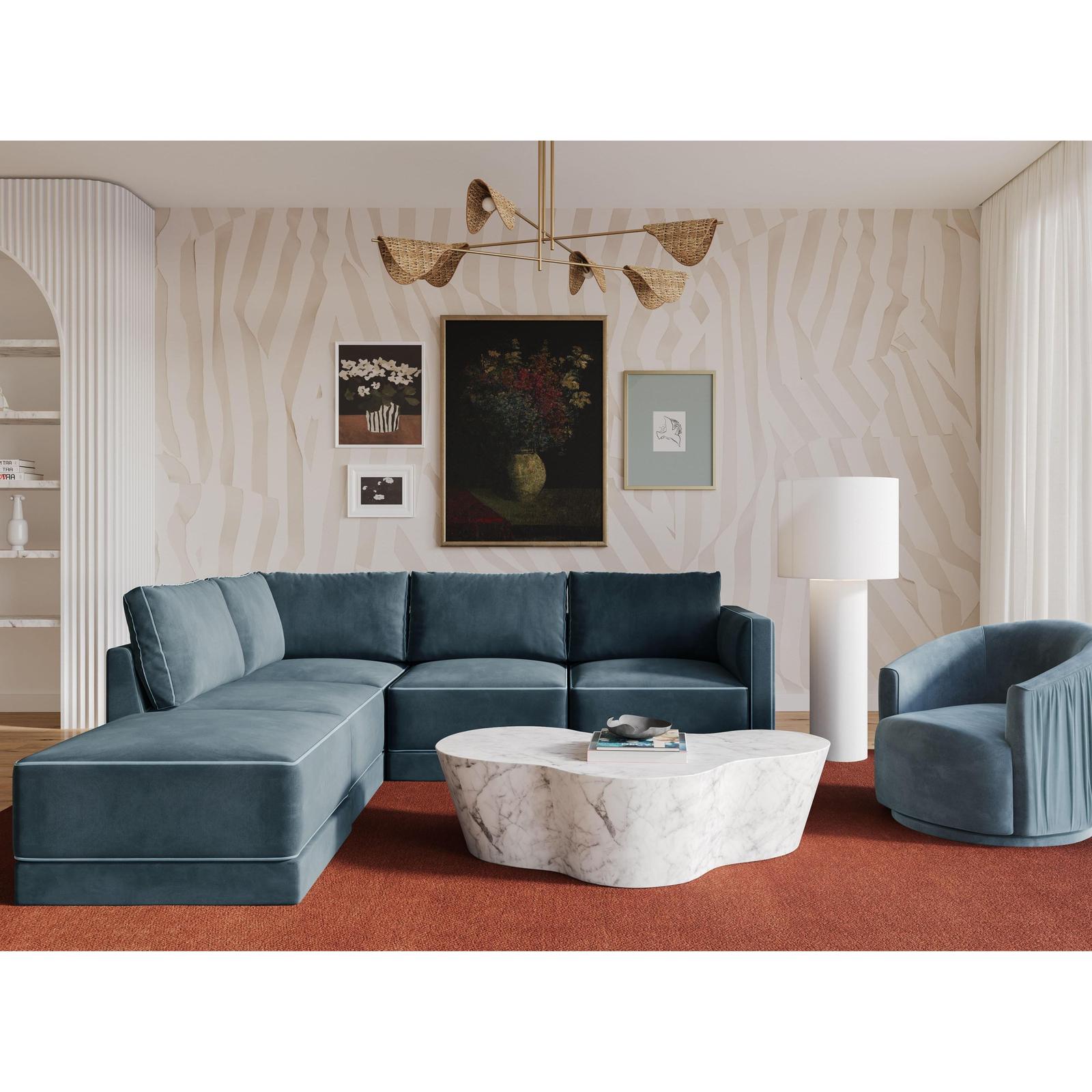 TOV Furniture Willow 5-Piece Performance Velvet Modular Sectional