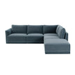 TOV Furniture Willow 5-Piece Performance Velvet Modular Sectional