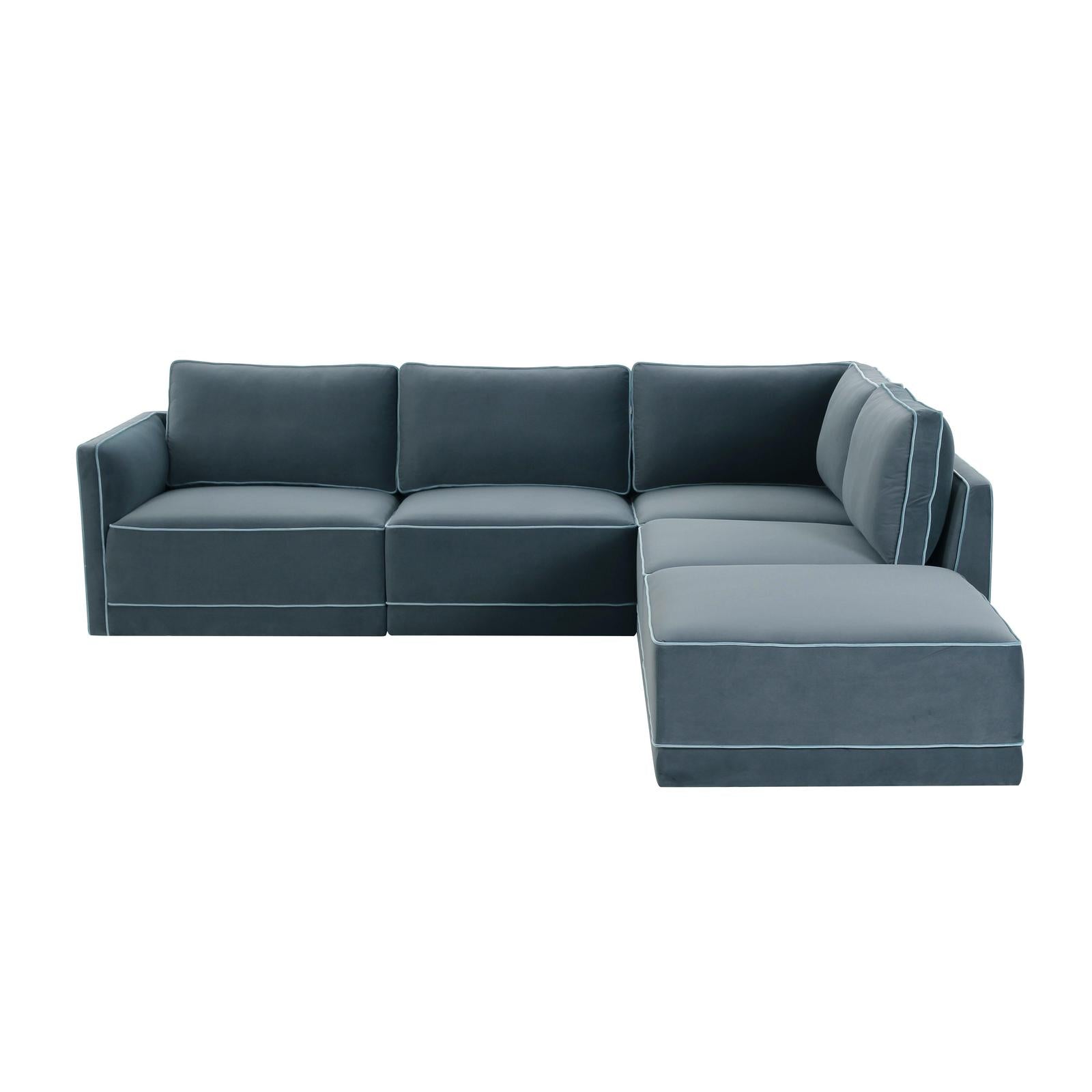 TOV Furniture Willow 5-Piece Performance Velvet Modular Sectional