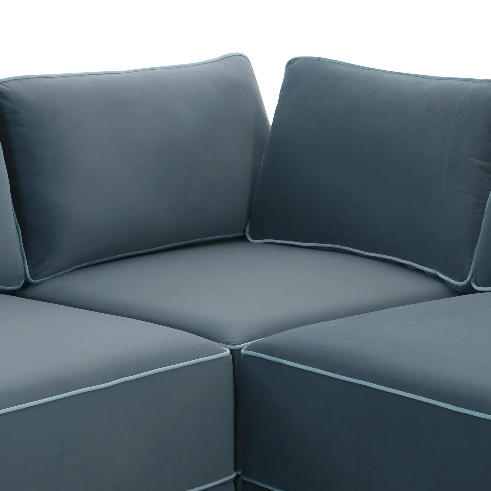 TOV Furniture Willow 7-Piece Performance Velvet Modular Large Chaise Sectional