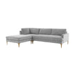 TOV Furniture Serena 3-Piece Performance Velvet Chaise Sectional