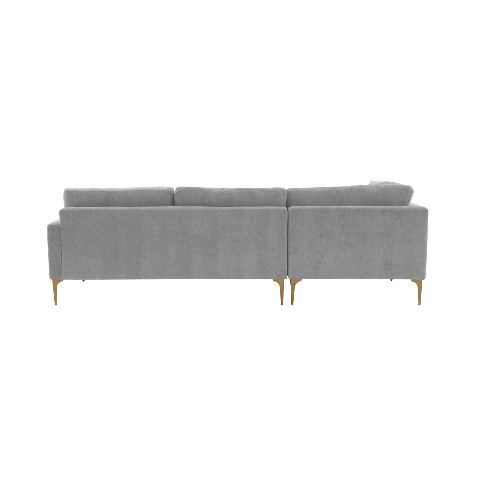 TOV Furniture Serena 3-Piece Performance Velvet Chaise Sectional