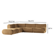 TOV Furniture Zenith 5-Piece Performance Velvet Modular Sectional