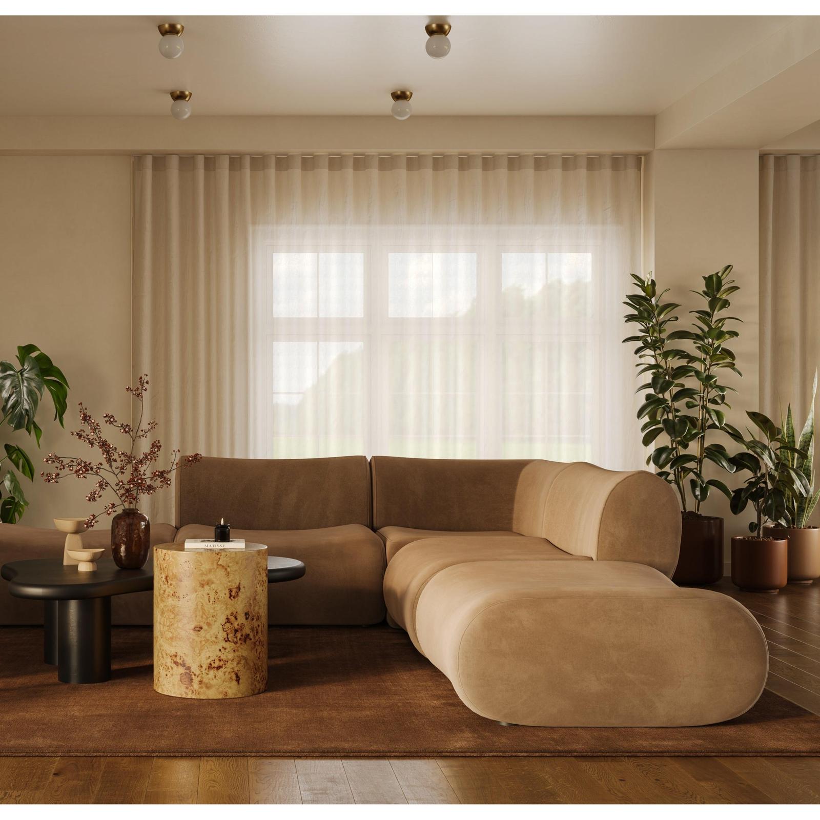 TOV Furniture Zenith Latte Brown Performance Velvet Modular Components