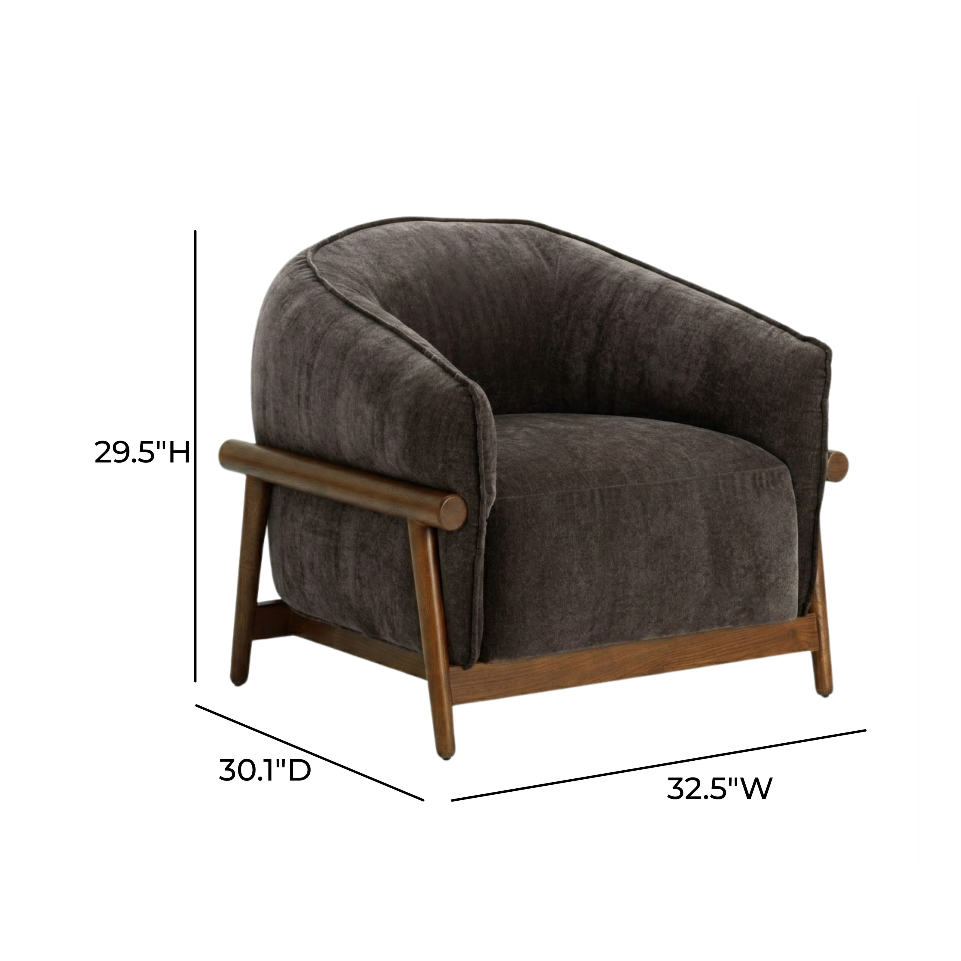 TOV Furniture Piedmont Upcycled Contract-Grade Chenille Accent Chair