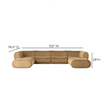 TOV Furniture Zenith 8-Piece Latte Brown Performance Velvet Modular U-Sectional