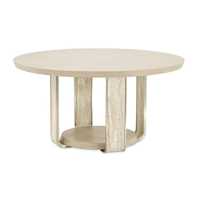 Michael Amini Lotus Bay 60" Round Dining Table - Sand